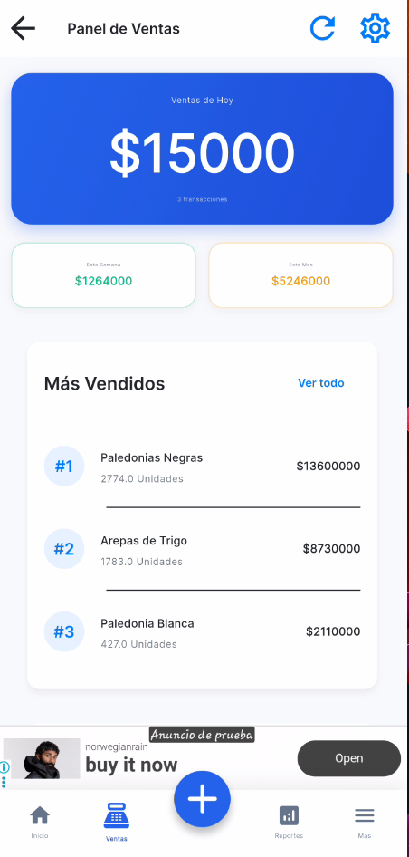 Panel de Ventas